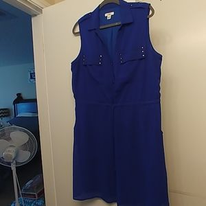 Dark blue knee length dress